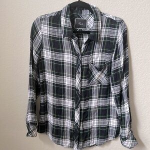 Rails Hunter Plaid Button-Up Shirt in Forest Green